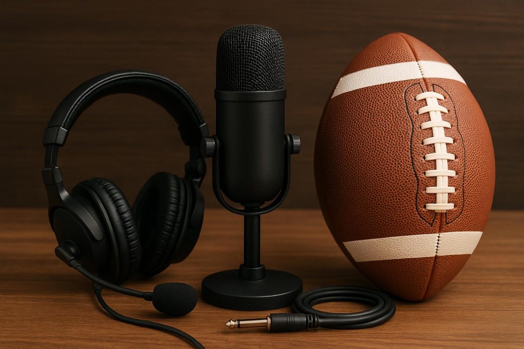 Matthew Ryan broadcasts high school football game through audio-only commentary setup