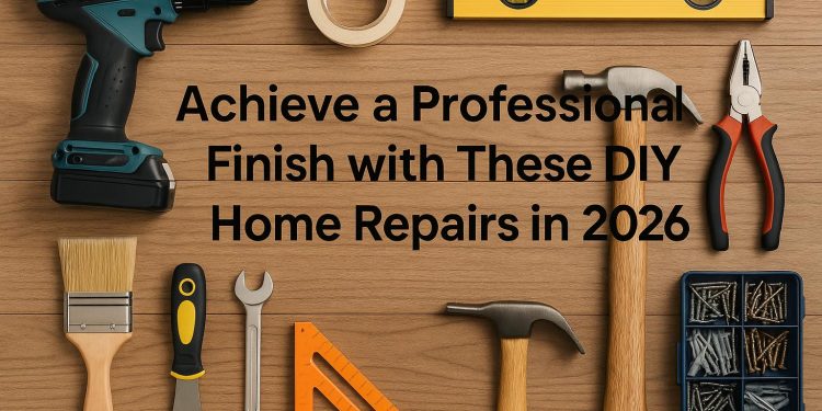 Modern living room with freshly painted walls and upgraded fixtures showcasing DIY home repairs