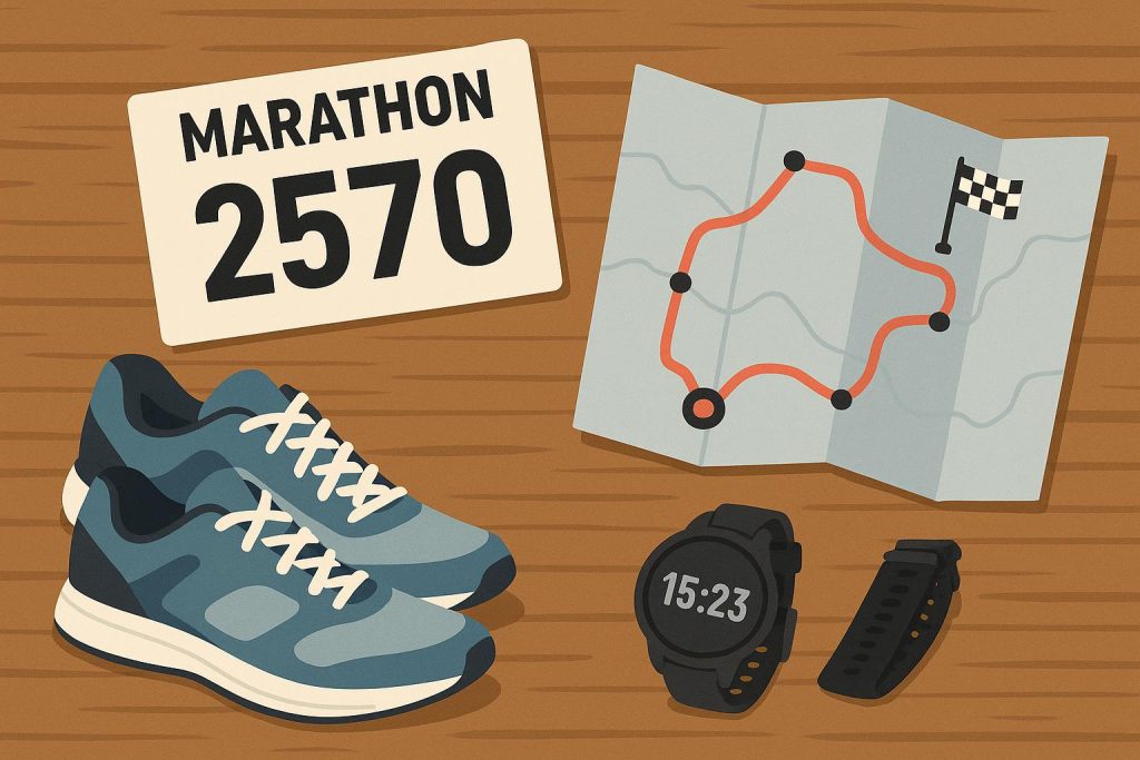 Running track with race markers, emphasizing strategies for selecting fast-paced racing events