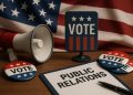 Public relations strategy materials illustrating political communication concepts for John Trobough